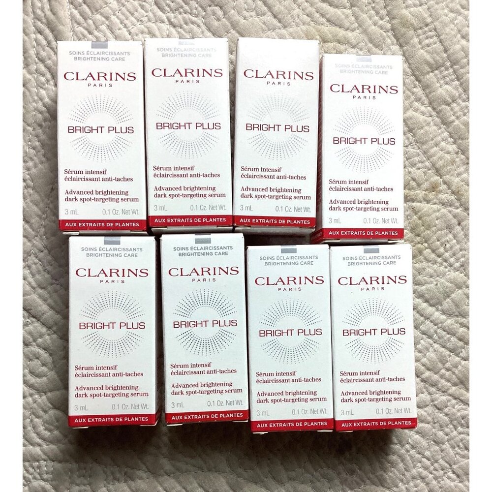 Set of 8 Clarins Bright Plus Advanced Brightening Dark Spot-Targeting Serum*3ml